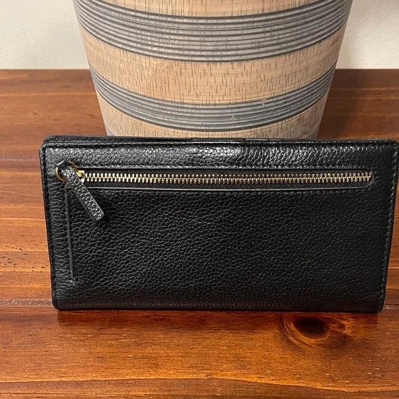 Banana Republic Factory Black Vegan Leather Wallet - Picture 2 of 3